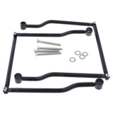 Max 2x Aluminum Alloy Saddlebag Brackets Universal for Harley Crusier - Black