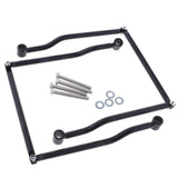 Max 2x Aluminum Alloy Saddlebag Brackets Universal for Harley Crusier - Black