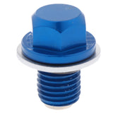 Max Metal Engine Oil Pan Protection Plug for ATV and Motorcycle Blue