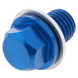 Max Metal Engine Oil Pan Protection Plug for ATV and Motorcycle Blue