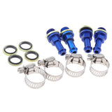 Max Brake Clutch Line Tube Transfer Adapter Screw for Radial Master Cylinder Blue