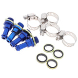 Max Brake Clutch Line Tube Transfer Adapter Screw for Radial Master Cylinder Blue