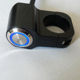 Maxbell 25mm Motorcycle Handlebar Headlight Fog Light Switch Stainless Steel Blue - Aladdin Shoppers