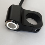 Maxbell 25mm Motorcycle Handlebar Headlight Fog Light Switch Stainless Steel White - Aladdin Shoppers
