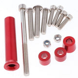 Max Motorcycle Steering Stabilizer Damper Bracket Mount Kit for Kawasaki Red