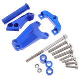 Max Motorcycle Steering Stabilizer Damper Bracket Mount Kit for Kawasaki Blue