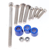 Max Motorcycle Steering Stabilizer Damper Bracket Mount Kit for Kawasaki Blue