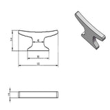 Maxbell Aluminium Alloy Boat Dock Deck Marine Line Yacht Rope Cleat