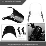 Max Maxb Windshield Windproof Fairing Windscreen for CG125 GN125 Motorcycle Silver