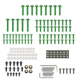 Max Complete Set Motorcycle Windscreen Fairing Bolts Fastener Clips Screw Green