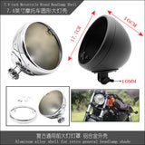 Max 7.4" Motorcycle Retro Headlight Cover Housing For Halley FLST FXST Chromed