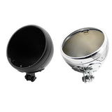 Max 7.4" Motorcycle Retro Headlight Cover Housing For Halley FLST FXST Chromed