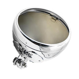 Max 7.4" Motorcycle Retro Headlight Cover Housing For Halley FLST FXST Chromed