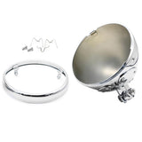 Max 7.4" Motorcycle Retro Headlight Cover Housing For Halley FLST FXST Chromed