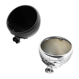 Max 7.4" Motorcycle Retro Headlight Cover Housing For Halley FLST FXST Chromed