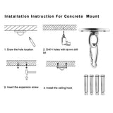 Max 2204 lbs Wall Ceiling Mount Bracket for Hammock Suspension Straps Yoga Rope