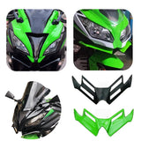Max Aerodynamic Winglet For Kawasaki Ninja 250 300 MotoGP Style Windshield V.1 Green