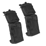 Max 2pcs Black Saddle Bags Storage Organizer Canvas Waterproof ATV Fuel Tank Bag