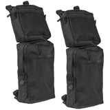 Max 2pcs Black Saddle Bags Storage Organizer Canvas Waterproof ATV Fuel Tank Bag