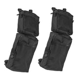 Max 2pcs Black Saddle Bags Storage Organizer Canvas Waterproof ATV Fuel Tank Bag