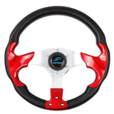 Maxbell Boat Steering Wheel w/ Polished Chromed Spoke & Center Inserts Keyed Hub