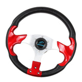 Maxbell Boat Steering Wheel w/ Polished Chromed Spoke & Center Inserts Keyed Hub