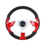 Maxbell Boat Steering Wheel w/ Polished Chromed Spoke & Center Inserts Keyed Hub
