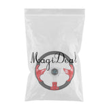 Maxbell Boat Steering Wheel w/ Polished Chromed Spoke & Center Inserts Keyed Hub