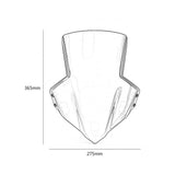 Max Motorcycle windshield wind deflector W/ Bracket for HONDA CB650F 2014-17