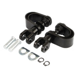 Max 1" Motorcycle Footrest Mount Clamp Engine Guard Footpeg Clips Black