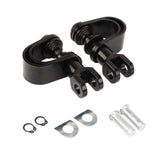 Max 1" Motorcycle Footrest Mount Clamp Engine Guard Footpeg Clips Black