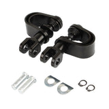 Max 1" Motorcycle Footrest Mount Clamp Engine Guard Footpeg Clips Black