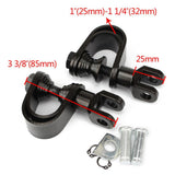 Max 1" Motorcycle Footrest Mount Clamp Engine Guard Footpeg Clips Black