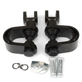Max 1" Motorcycle Footrest Mount Clamp Engine Guard Footpeg Clips Black