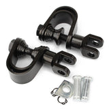 Max 1" Motorcycle Footrest Mount Clamp Engine Guard Footpeg Clips Black