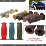 Max Pair Universal Motorcycle HandleBar Hand Grip Retro Handlebar Black 22 24MM