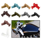 Max Pair Universal Motorcycle HandleBar Hand Grip Retro Handlebar Black 22 24MM