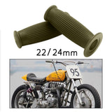 Max Pair Universal Motorcycle HandleBar Hand Grip Retro Handlebar Green 22 24MM