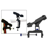 Max Fishing Rod rack Holders clamp on Adjustable Removable 360 degree Kayak Boat