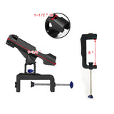 Max Fishing Rod rack Holders clamp on Adjustable Removable 360 degree Kayak Boat