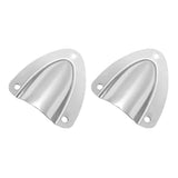 Max 2 Sets 304 Stainless Steel Midget Clam Shell Wire Cable Vent Cover Silver