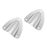 Max 2 Sets 304 Stainless Steel Midget Clam Shell Wire Cable Vent Cover Silver