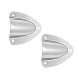 Max 2 Sets 304 Stainless Steel Midget Clam Shell Wire Cable Vent Cover Silver