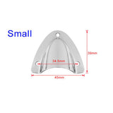 Max 2 Sets 304 Stainless Steel Midget Clam Shell Wire Cable Vent Cover Silver
