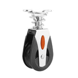 Max 41mm 316SS Sheave Block Universal Head Single Pulley Swivel Boat Rope Runner