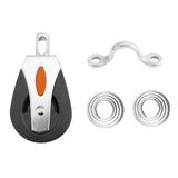 Max 41mm 316SS Sheave Block Universal Head Single Pulley Swivel Boat Rope Runner