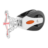 Max 41mm 316SS Sheave Block Universal Head Single Pulley Swivel Boat Rope Runner