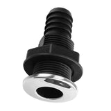Max Nylon Plastic Thru Hull Bilge Fitting Stainless steel Rim Bilge Pump