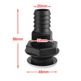 Max Nylon Plastic Thru Hull Bilge Fitting Stainless steel Rim Bilge Pump