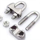Max 304 Stainless Steel Wire Rope Clip Clamp Saddle Clips U Bolt Fastener - 12mm